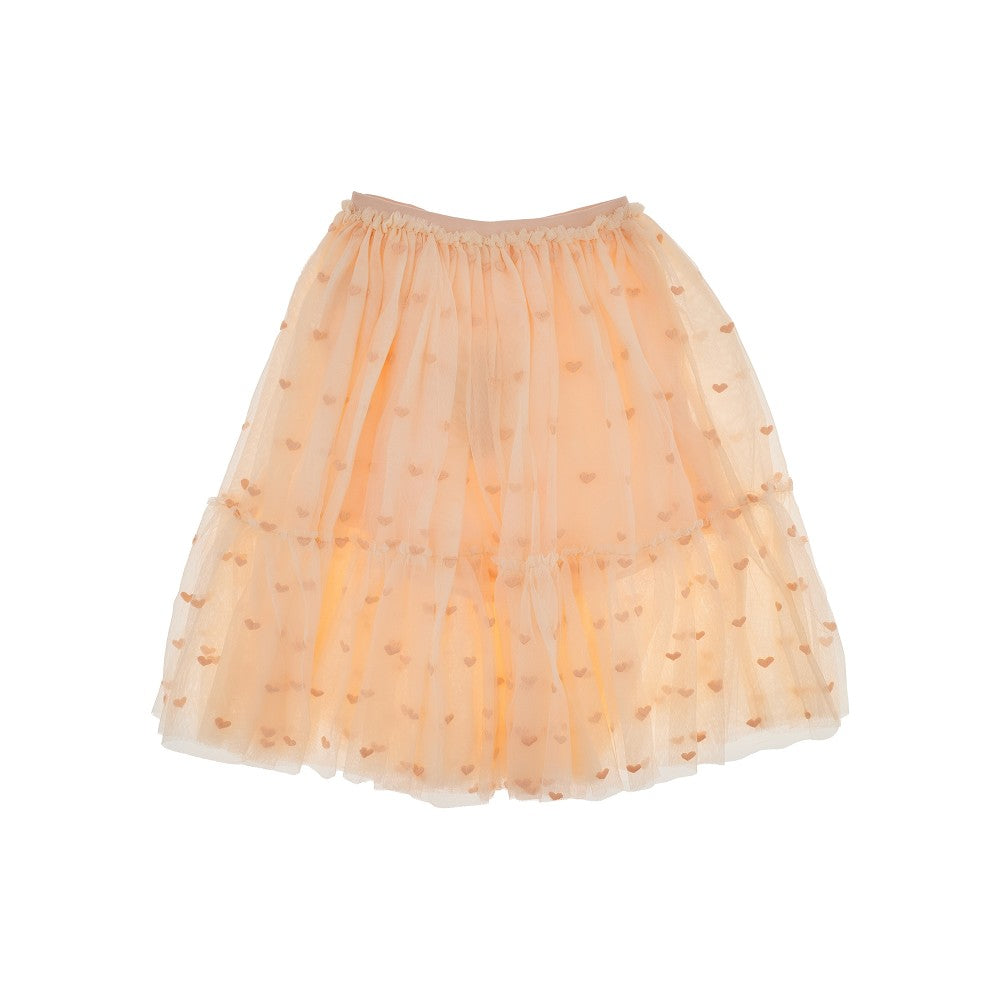 Hearts embroidery tulle skirt