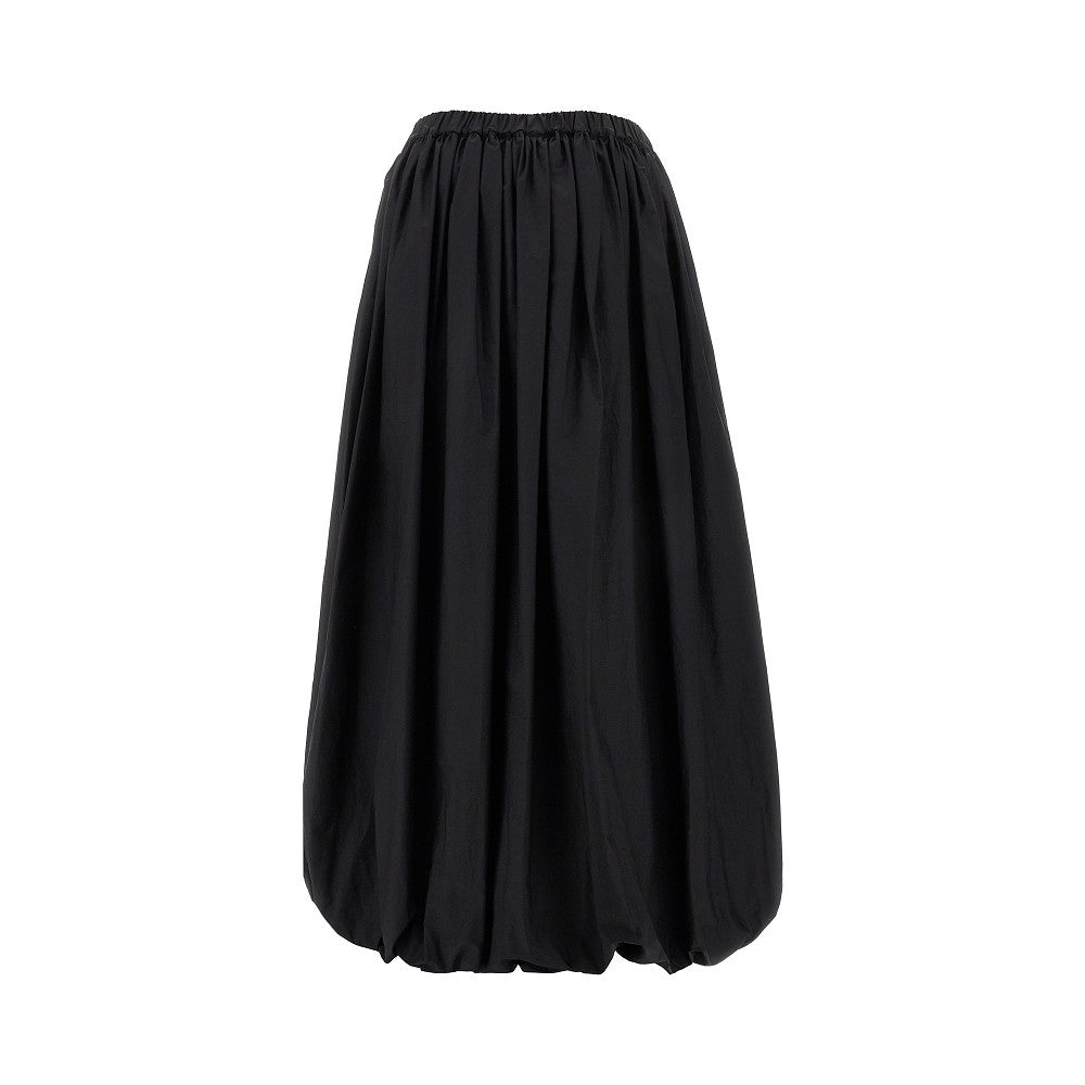 Poplin long balloon skirt