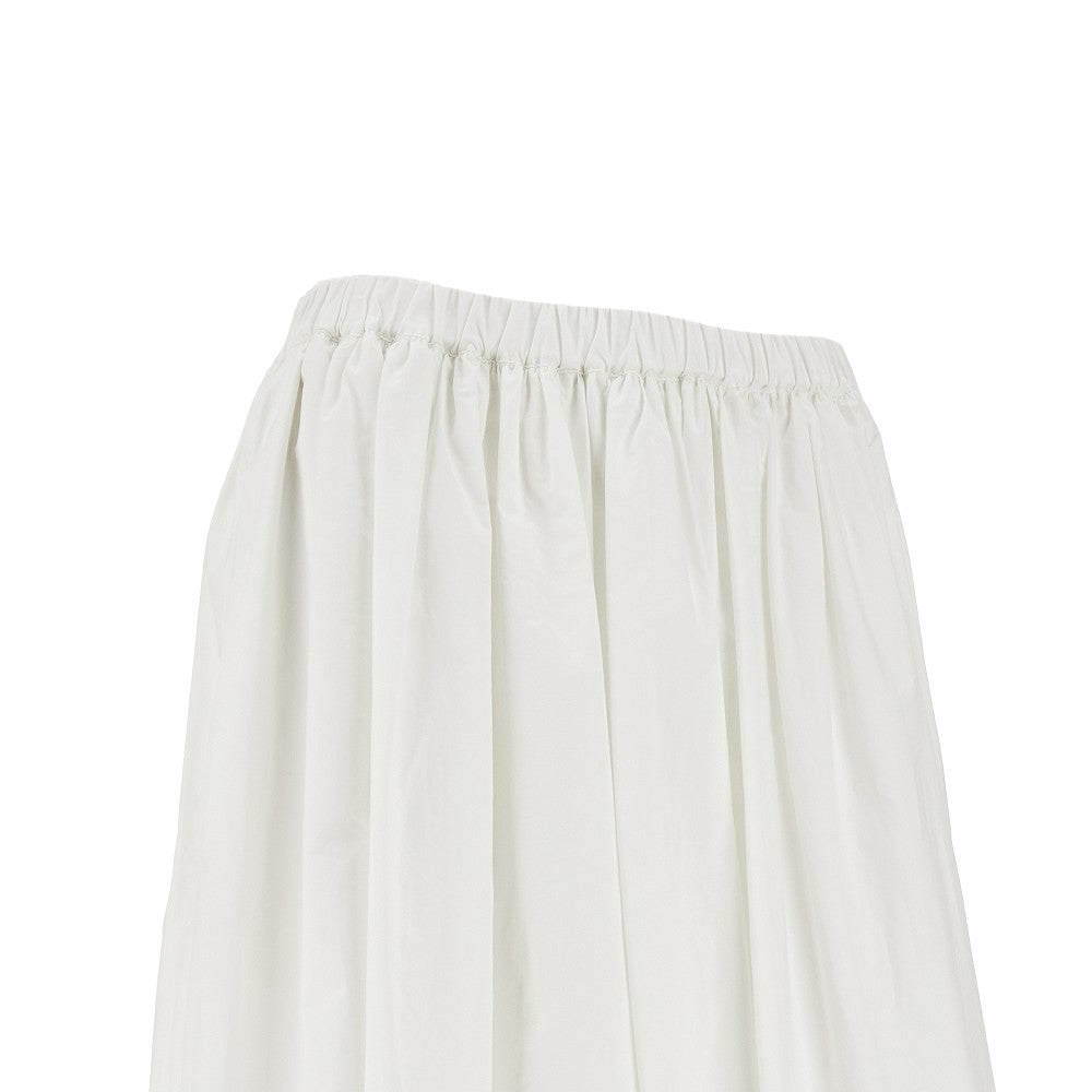 Poplin long balloon skirt