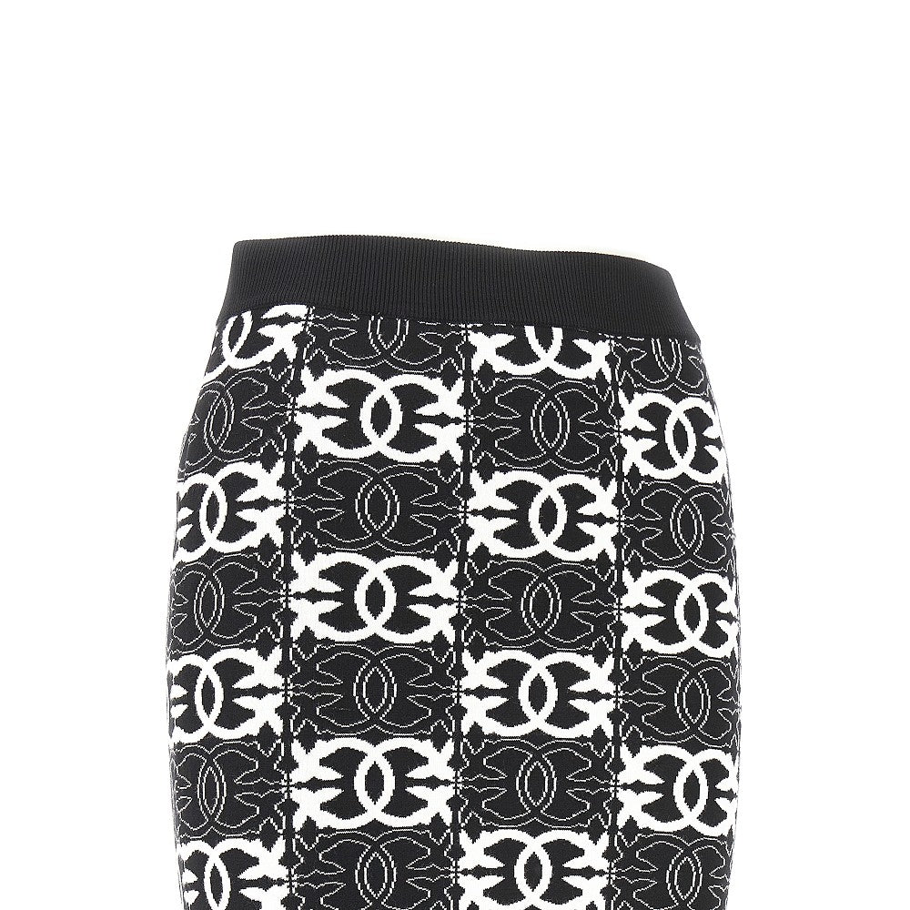 Jacquard knit mini skirt