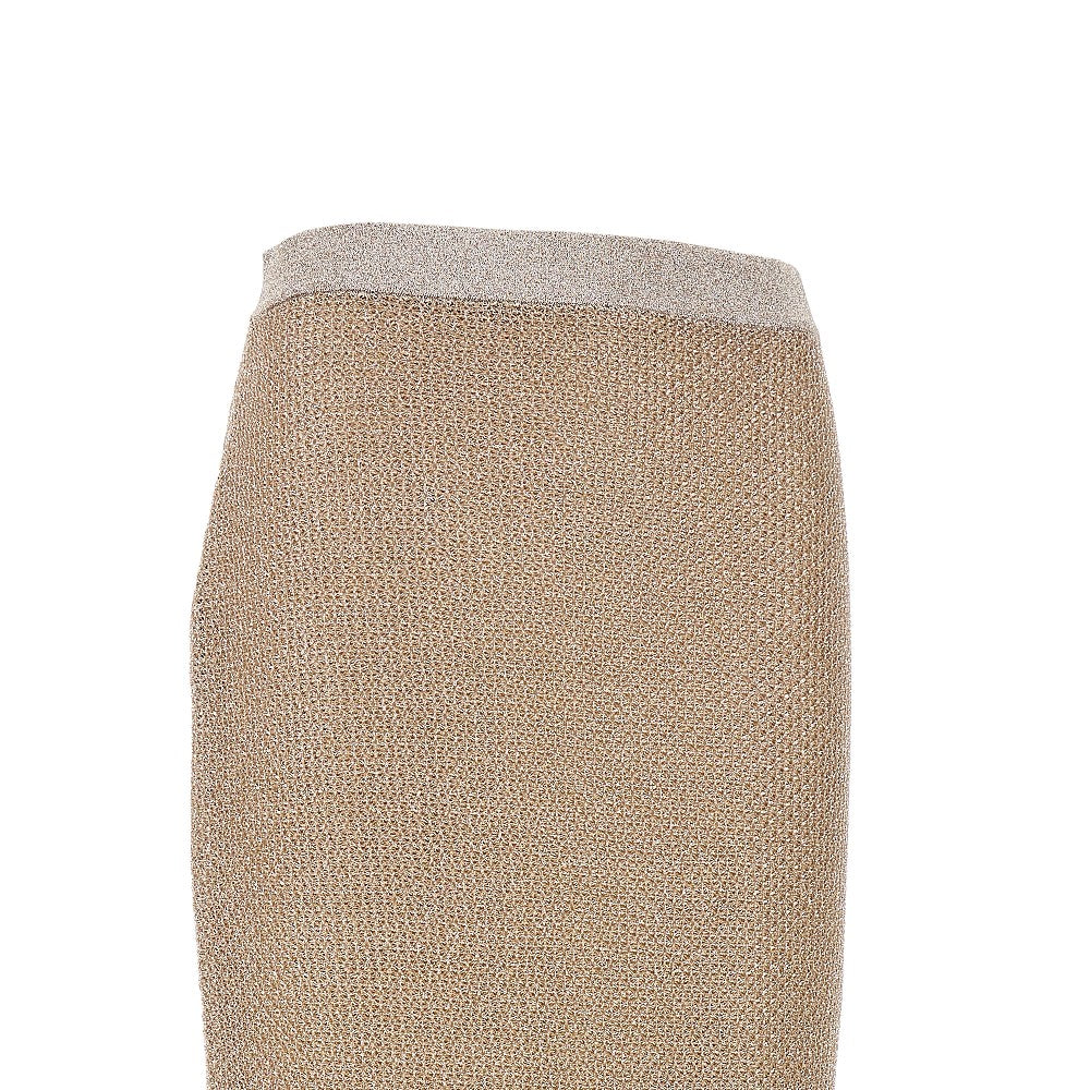 Lurex mesh midi skirt