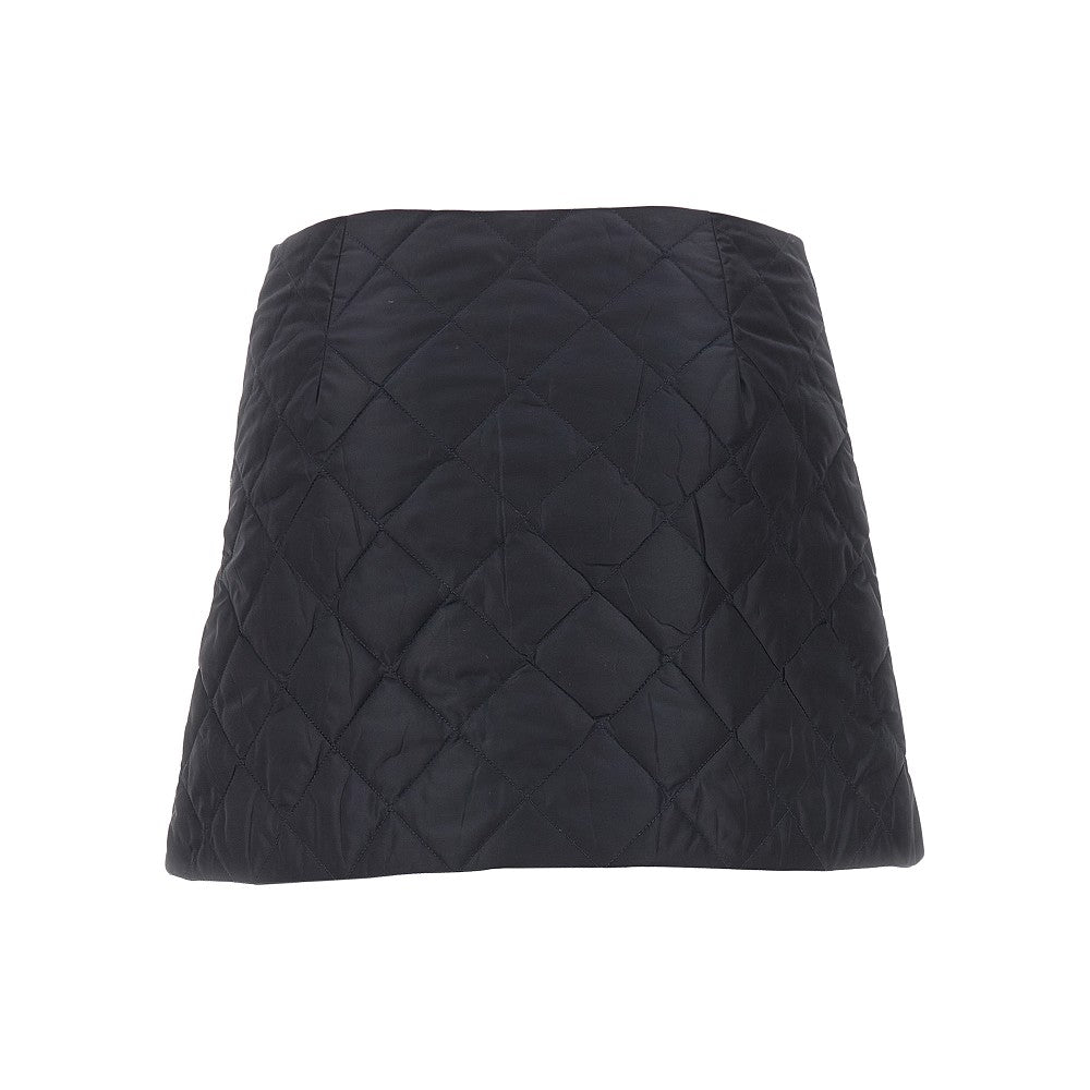 Quilted Re-Nylon mini skirt