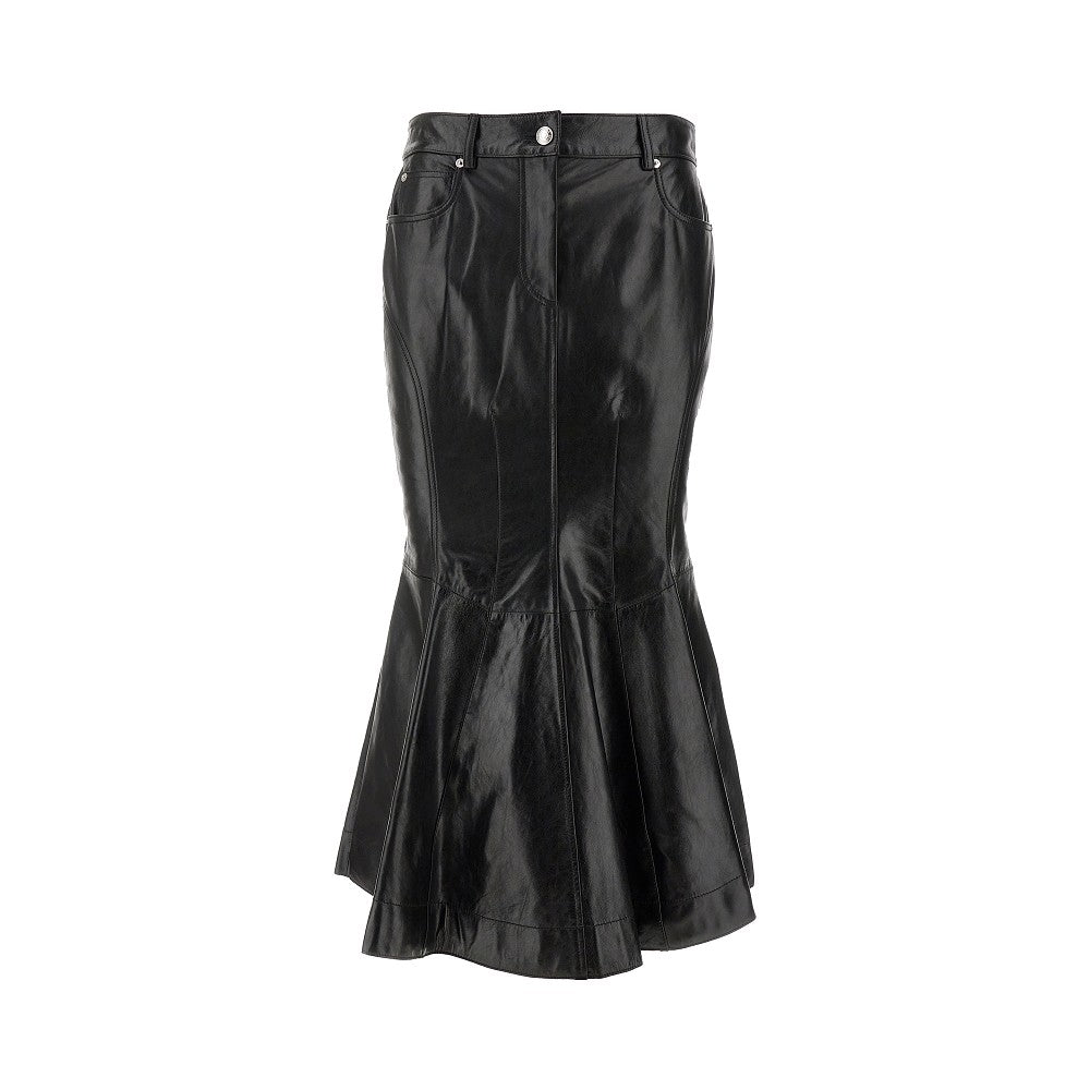 Nappa leather mermaid skirt