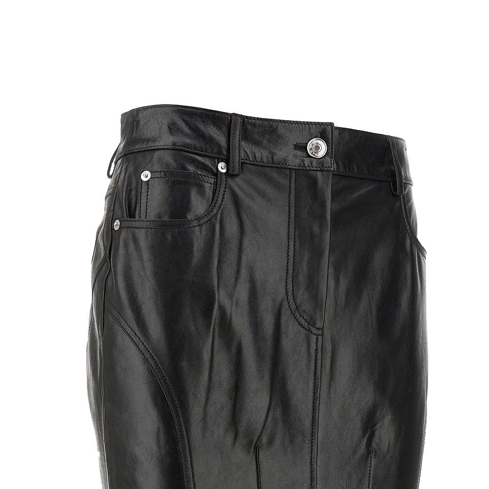 Nappa leather mermaid skirt