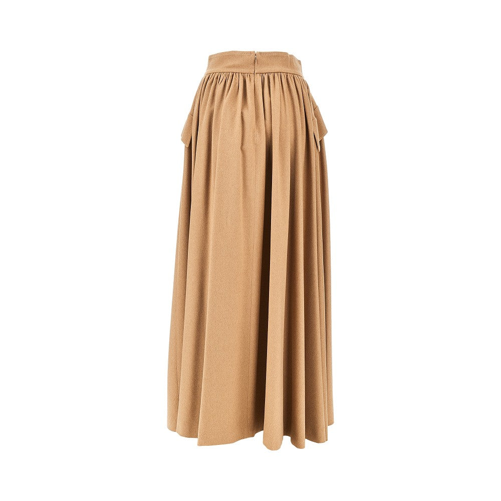 Camelhair maxi skirt