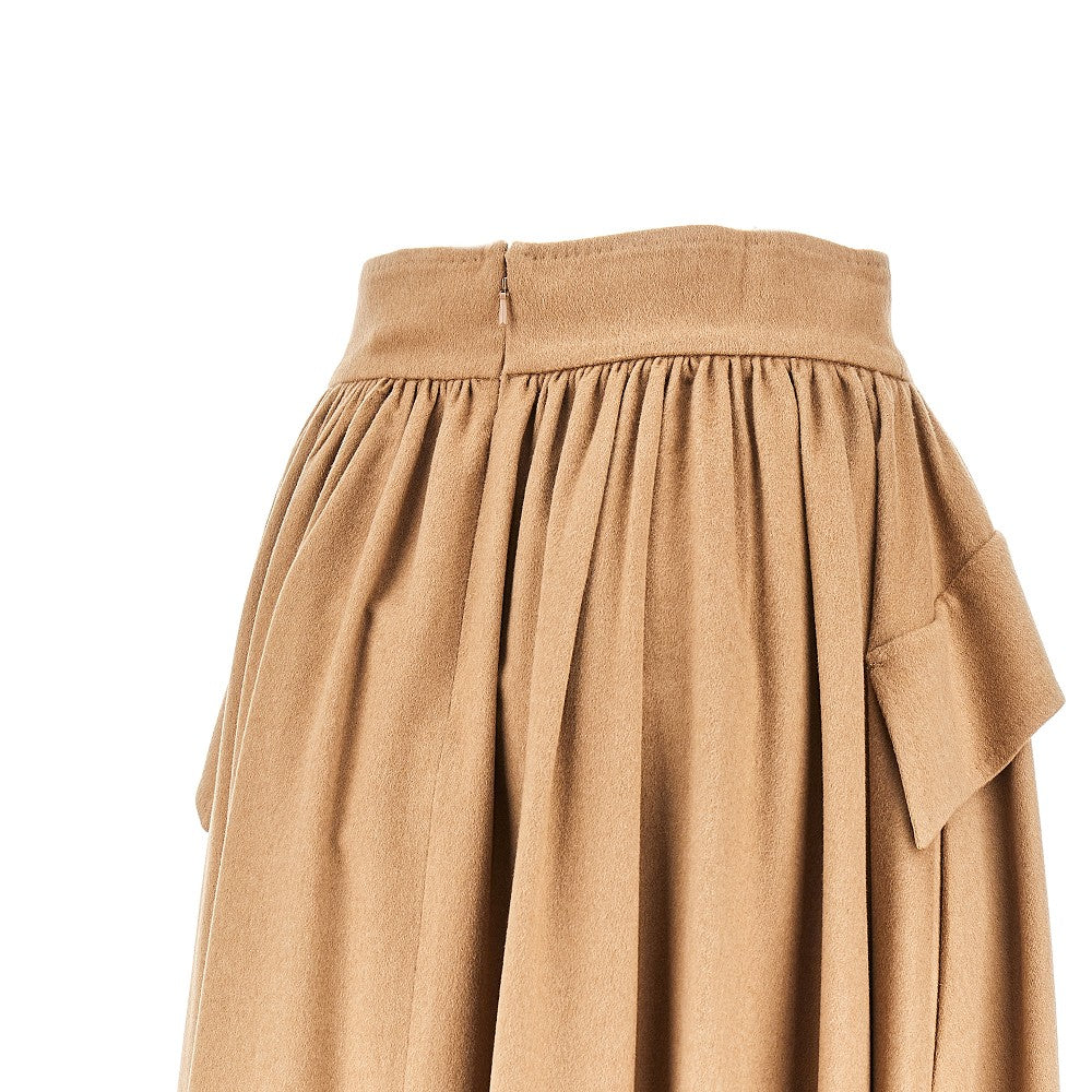 Camelhair maxi skirt