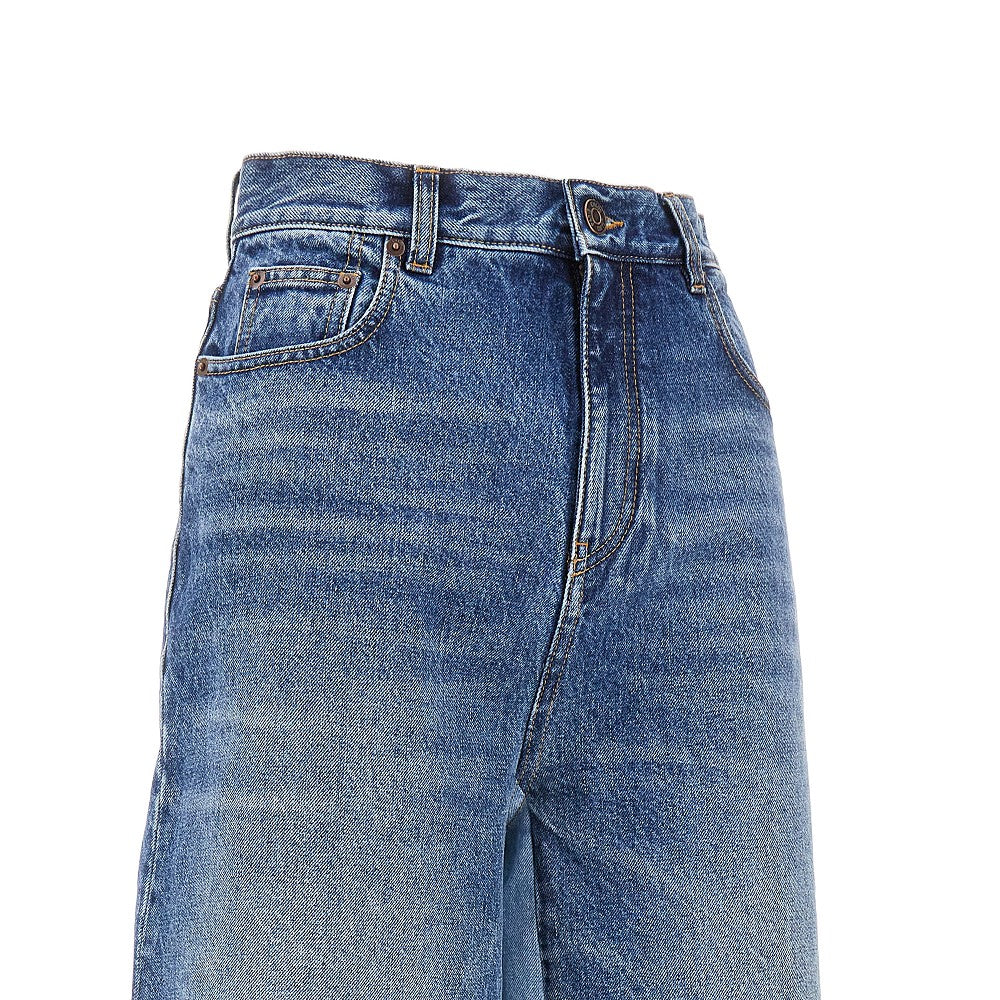 Bermuda in denim patchwork
