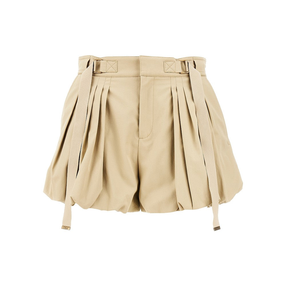 Shorts a palloncino in gabardine di cotone