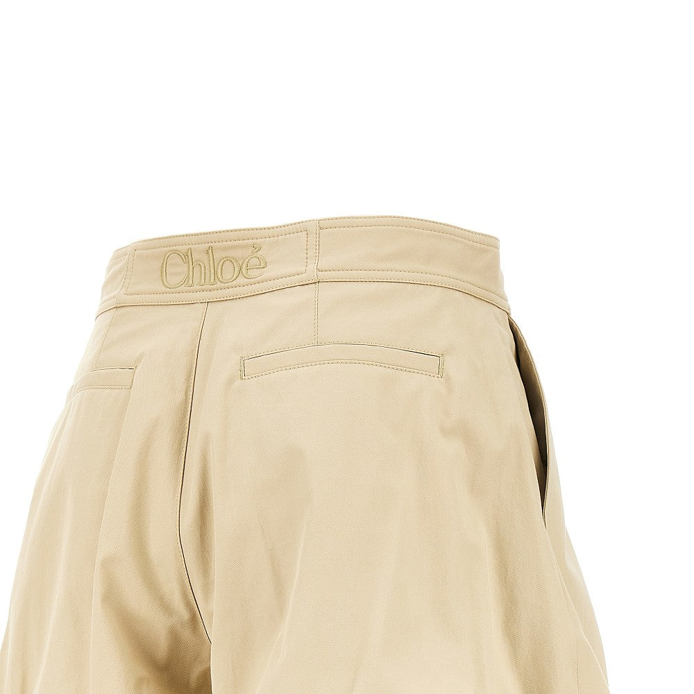 Shorts a palloncino in gabardine di cotone