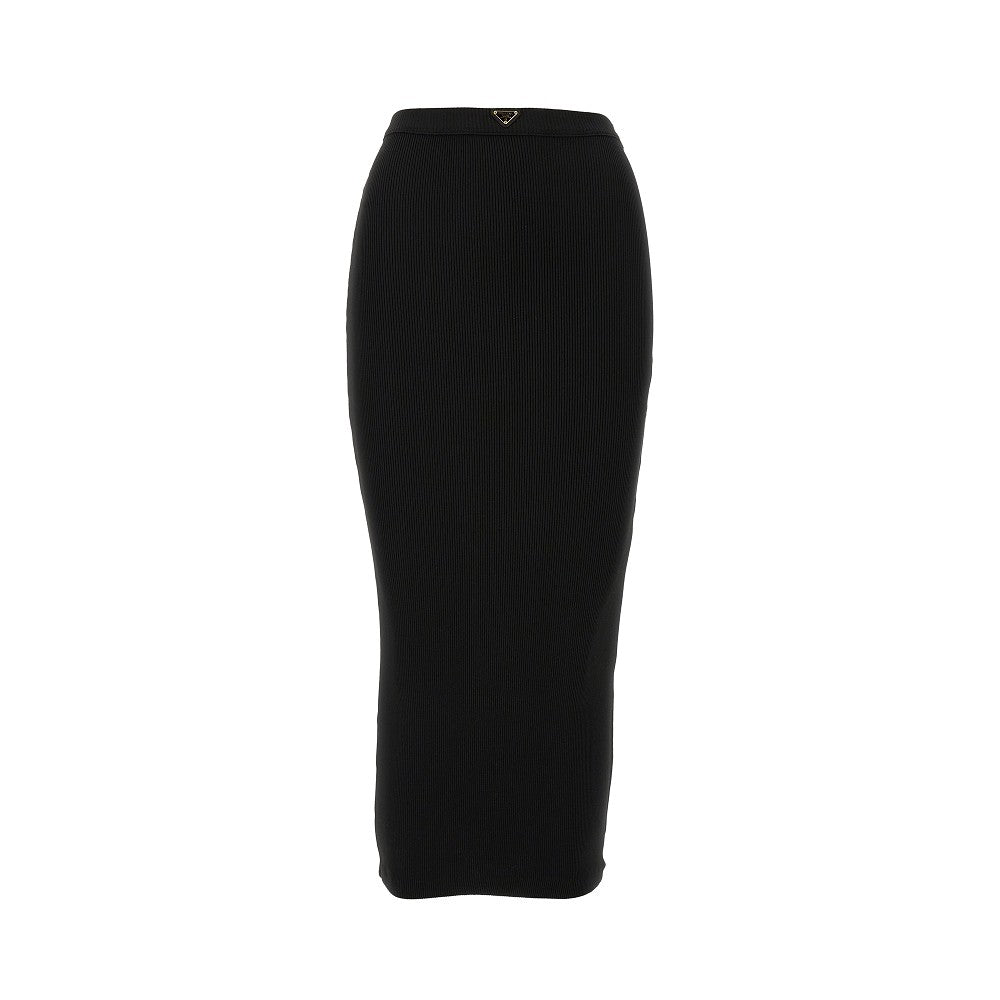 Ribbed jersey midi skirt PRADA – RBoutique
