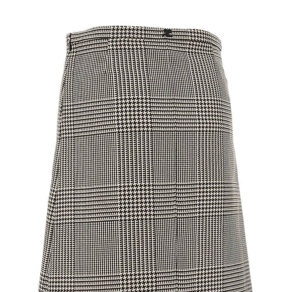 Prince of Wales zipped midi skirt