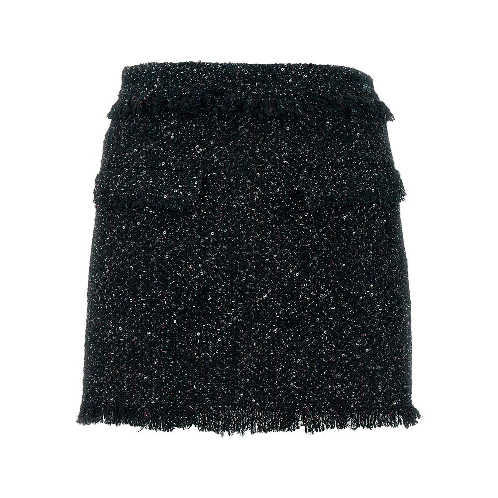 Lurex tweed mini skirt