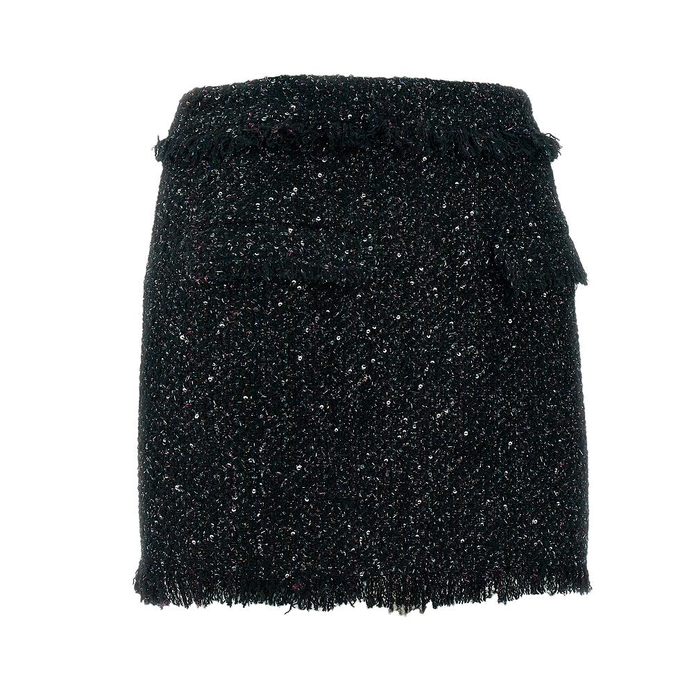 Lurex tweed mini skirt