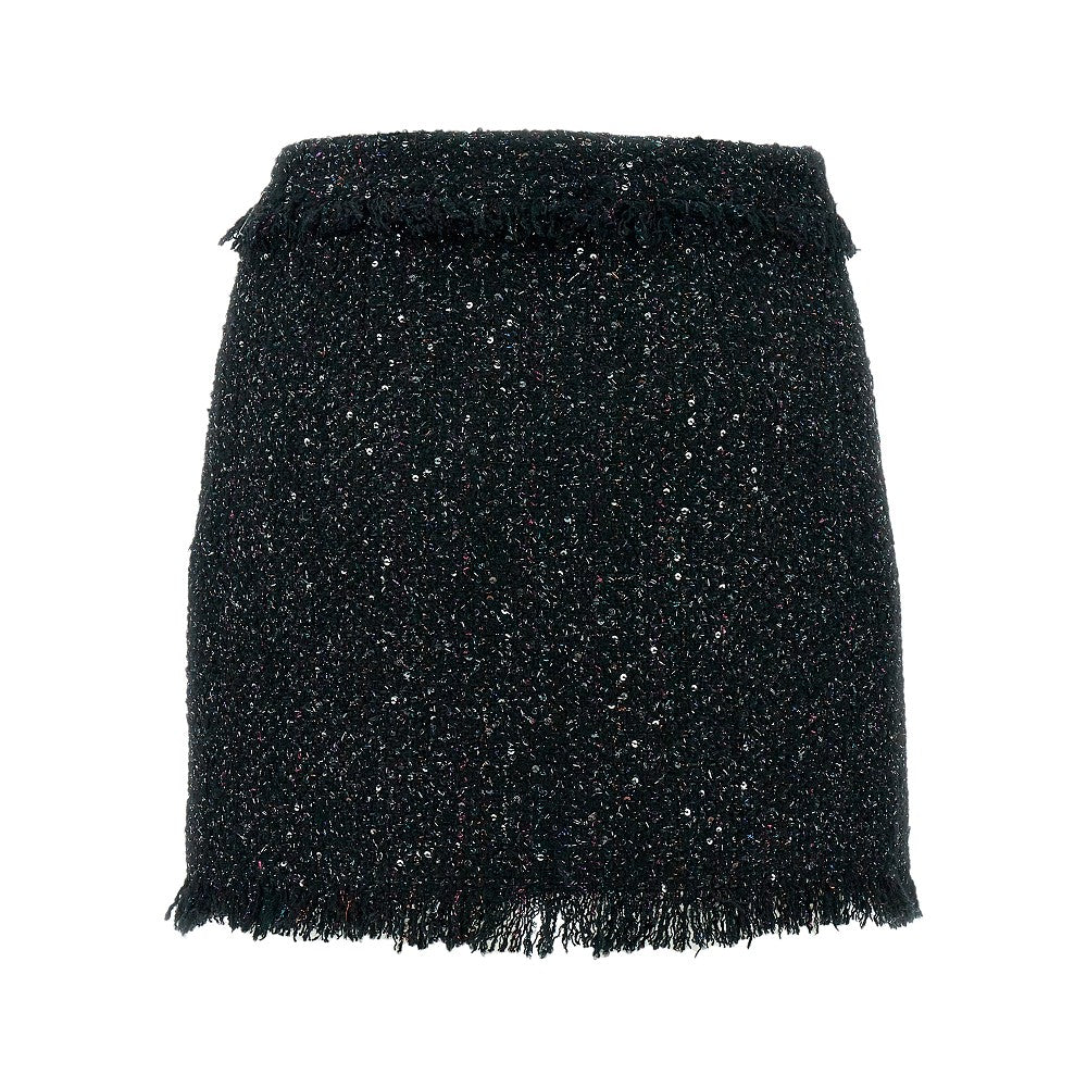 Lurex tweed mini skirt