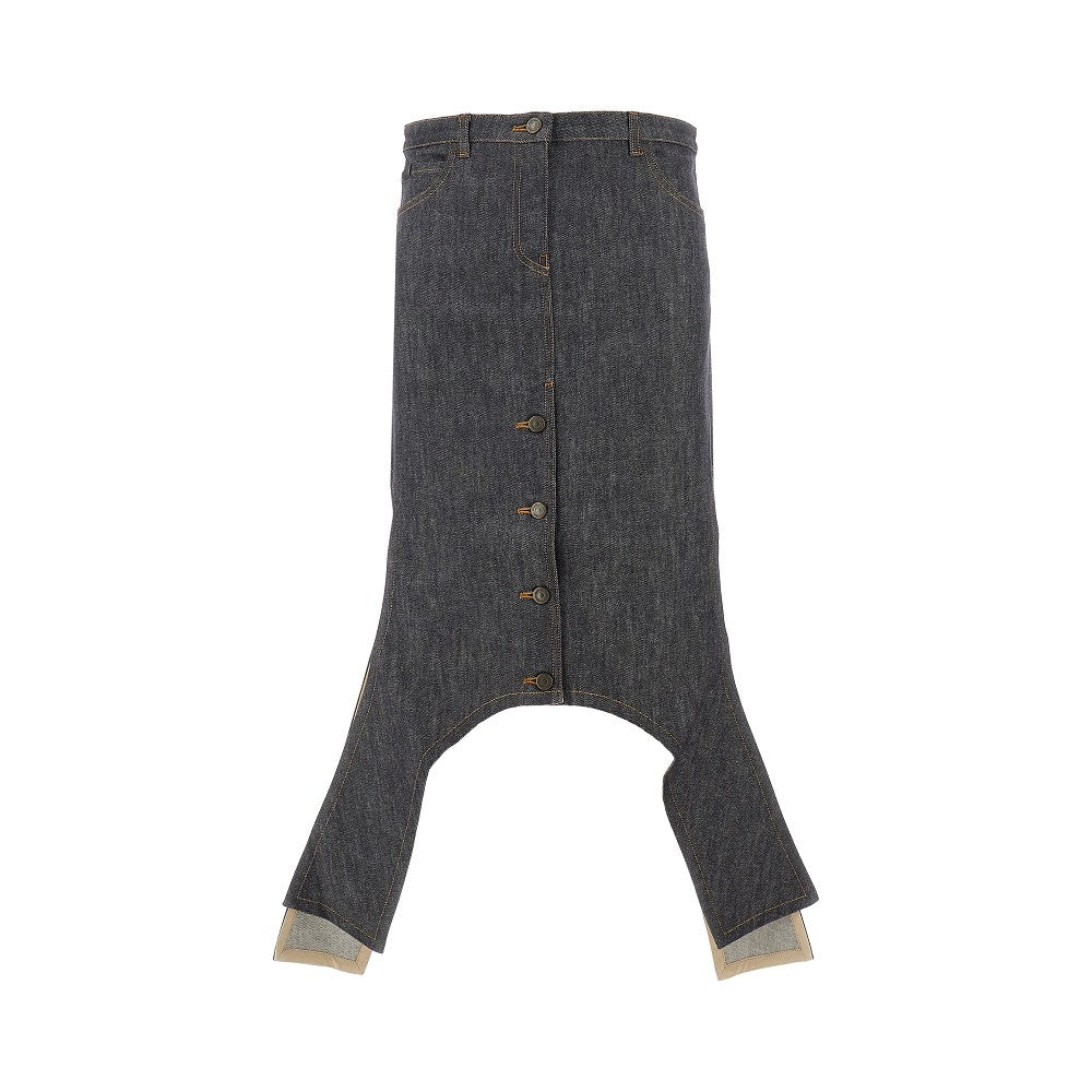 Gonna 'Reversed' lunga in denim