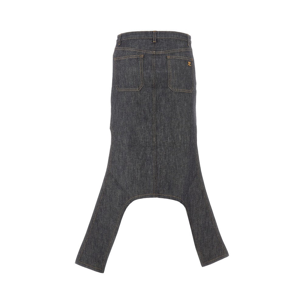 Gonna 'Reversed' lunga in denim