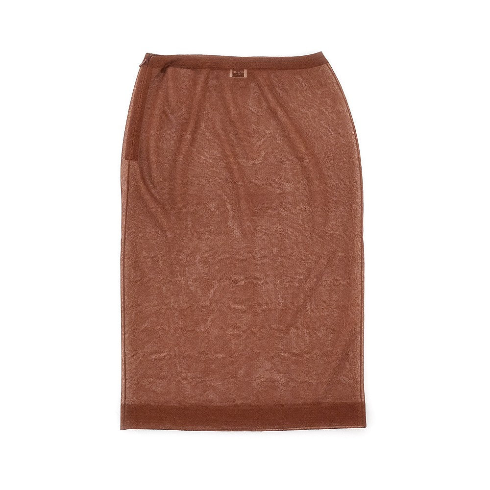 Silk knit pencil skirt