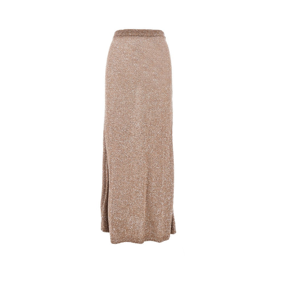 Gonna lunga in maglia con paillettes