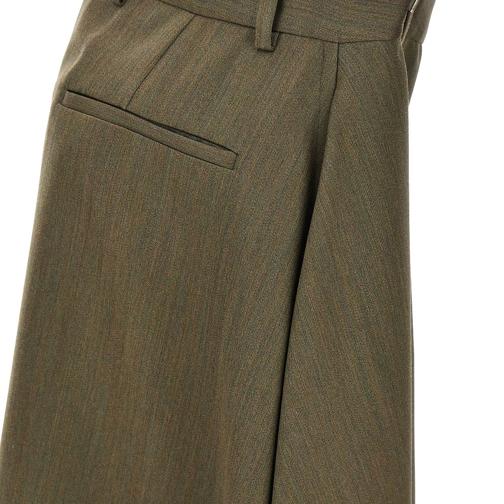 Gonna pantalone asimmetrica in lana