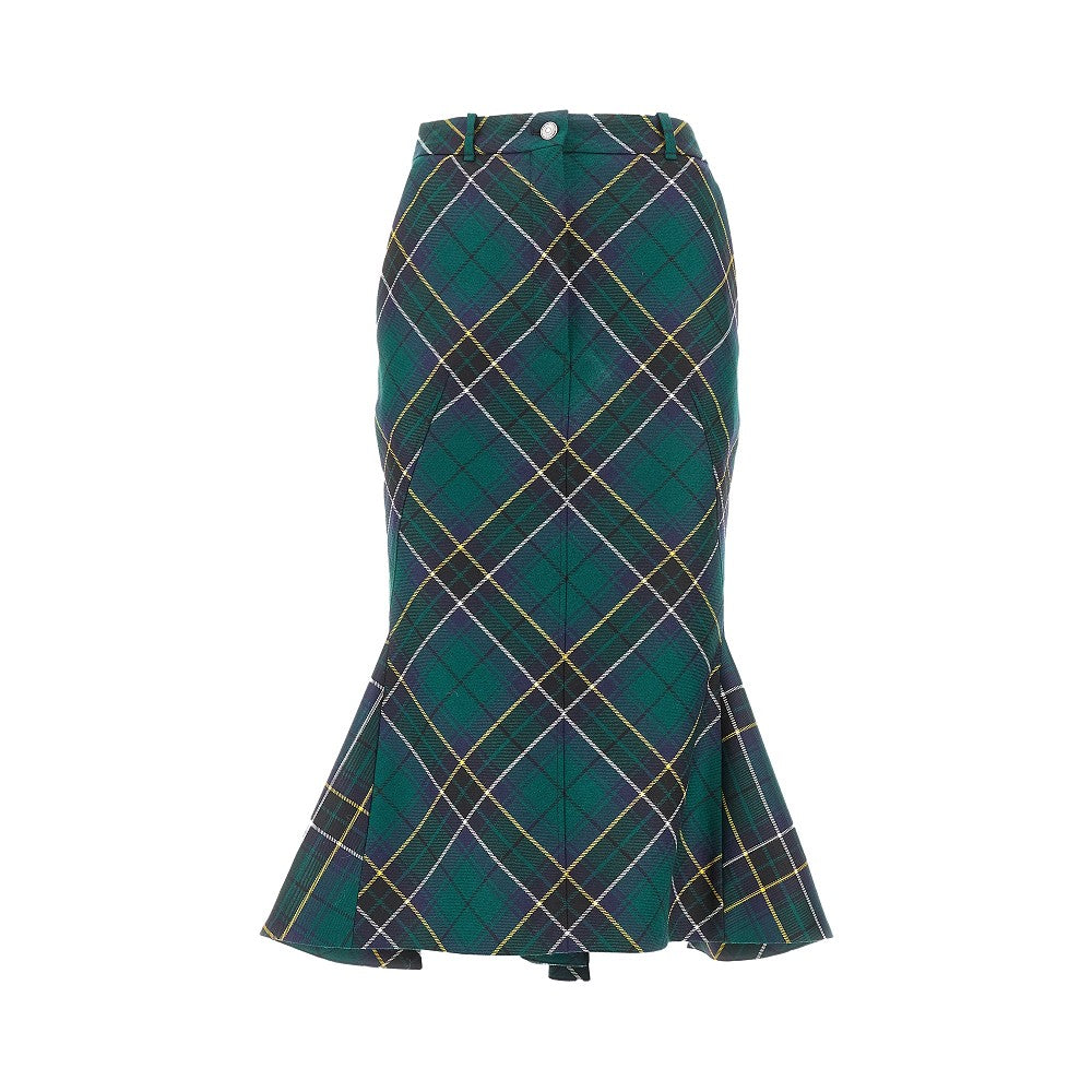 Gonna midi svasata in tartan