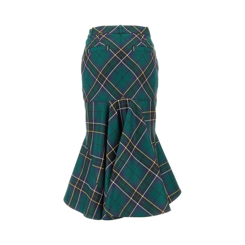 Gonna midi svasata in tartan