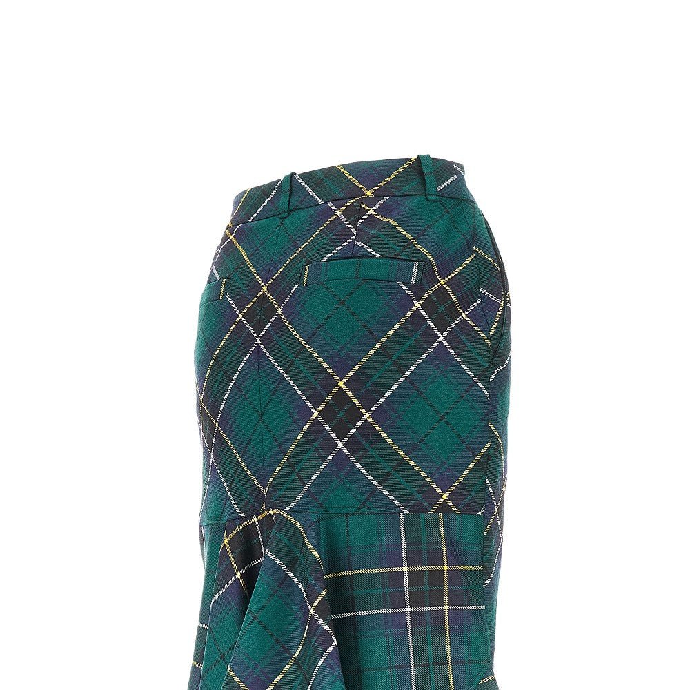 Gonna midi svasata in tartan