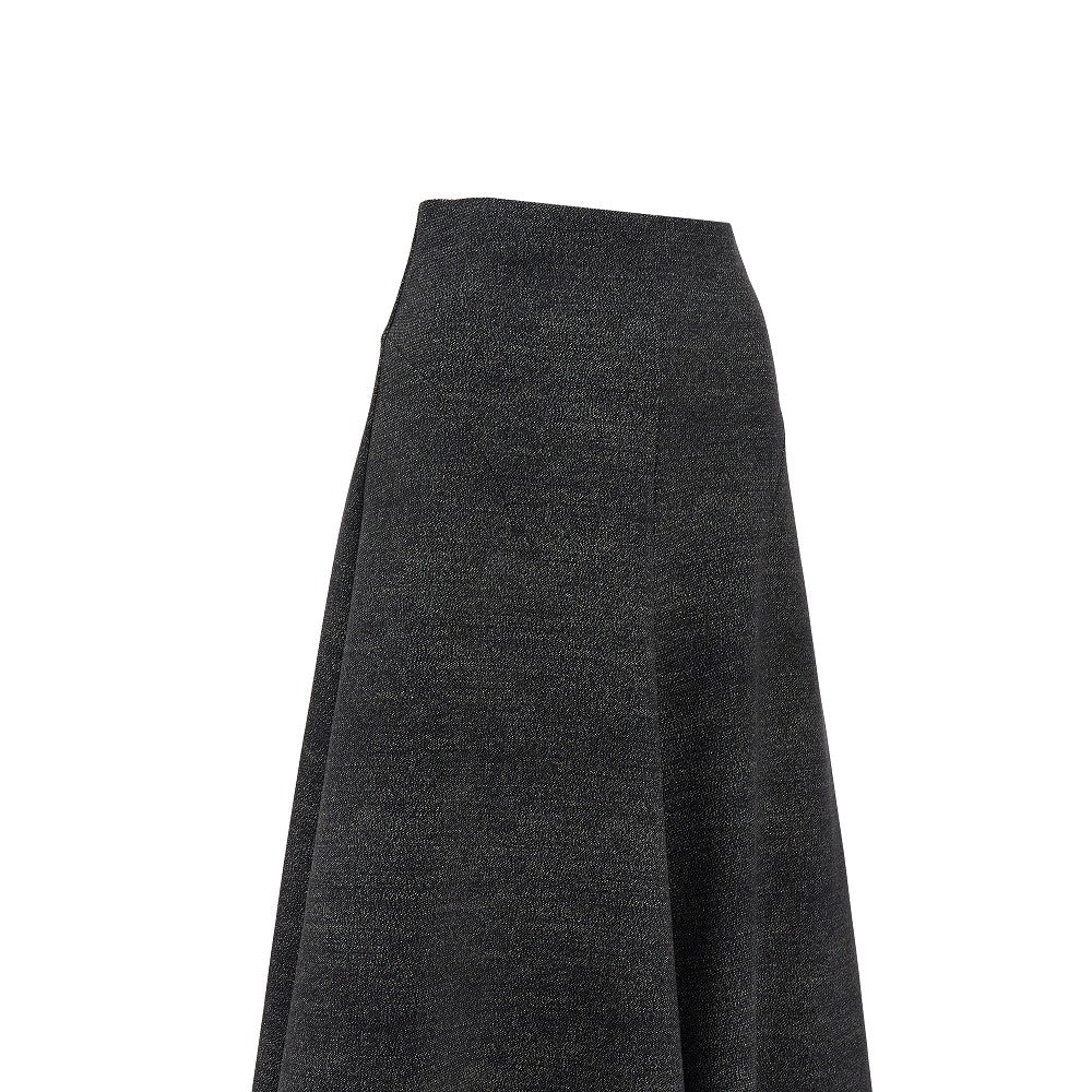 Gonna midi in scuba effetto tweed