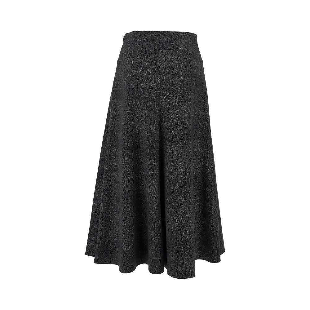 Gonna midi in scuba effetto tweed