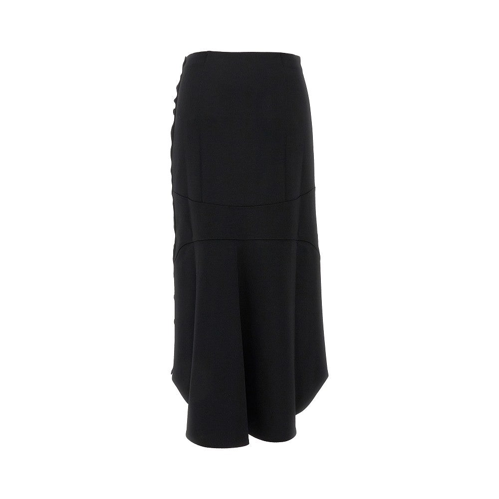 Midi skirt with side buttoning