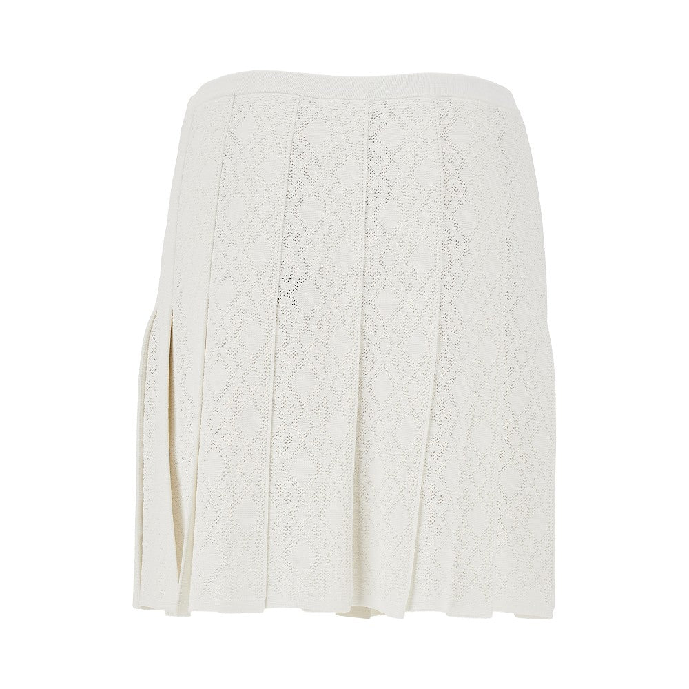 Monogram 72 jacquard knitted mini skirt