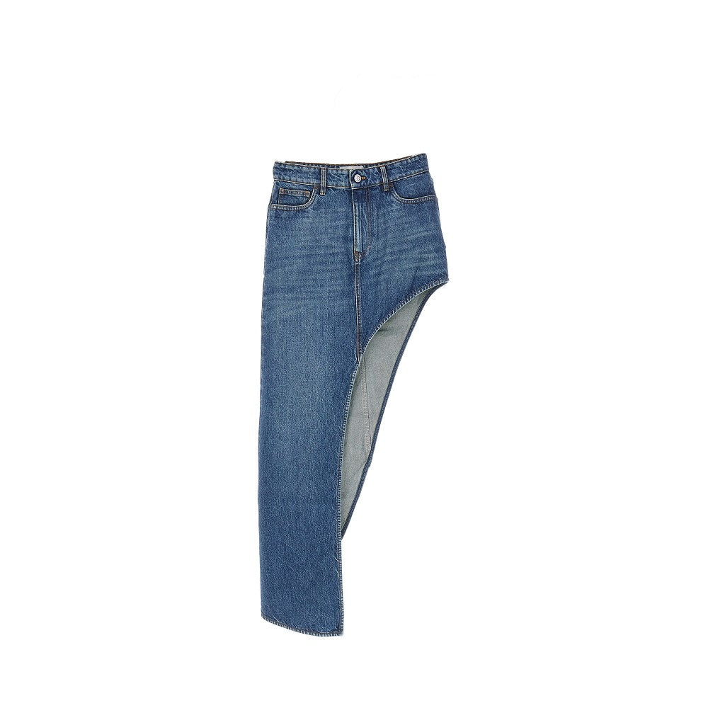 Gonna asimmetrica in denim