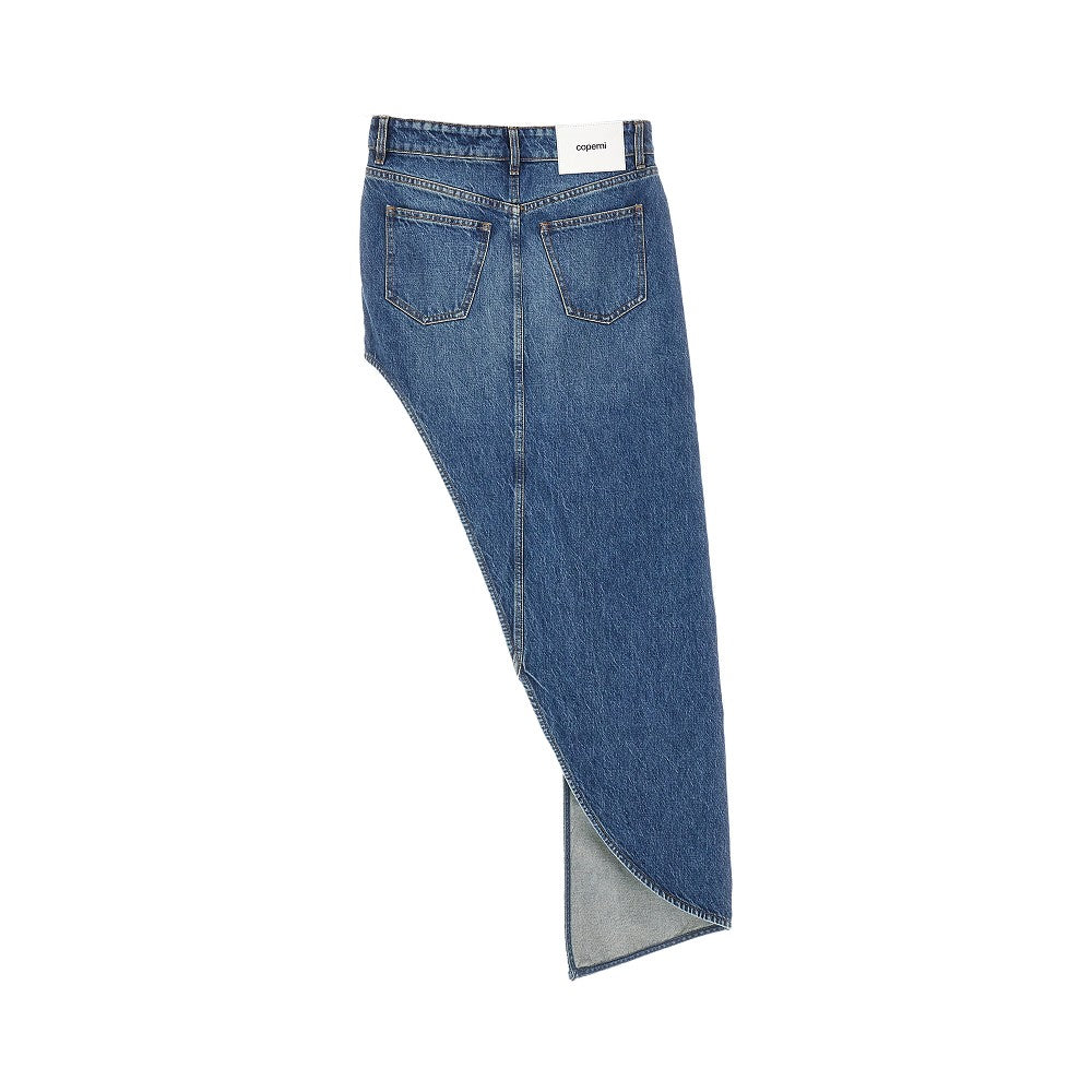 Gonna asimmetrica in denim