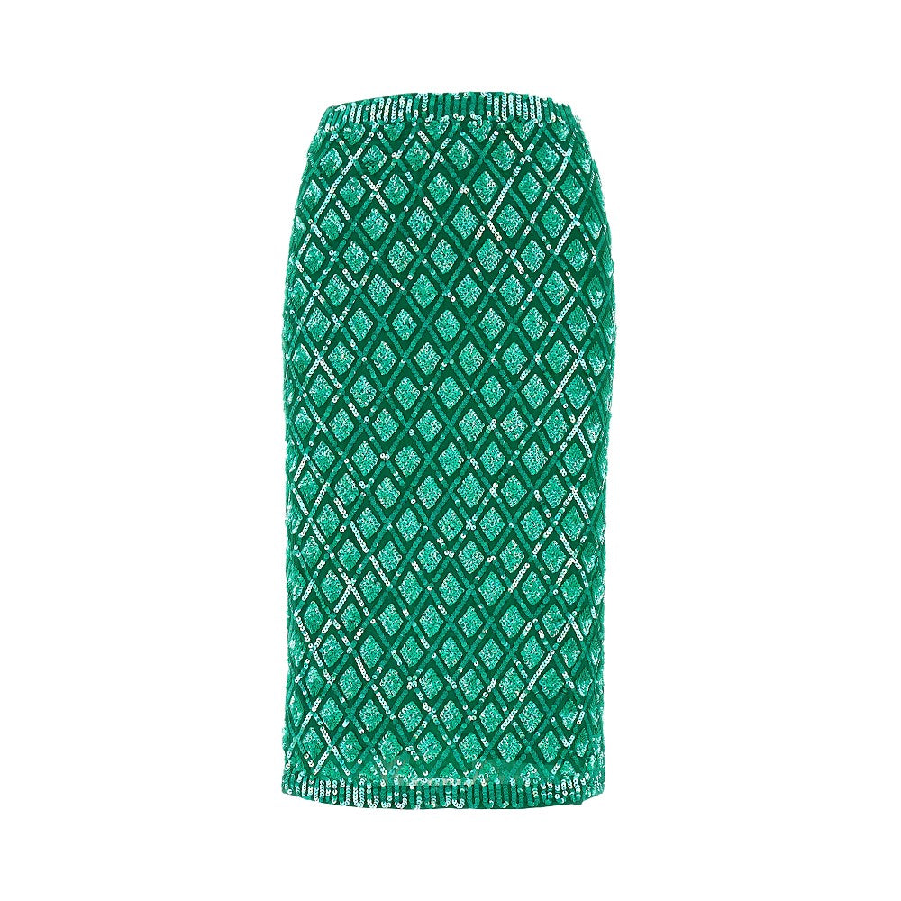 Gonna longuette in paillettes