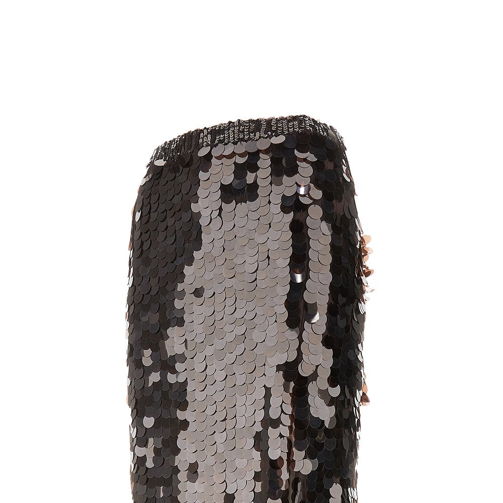 Gonna lunga in paillettes con spacco