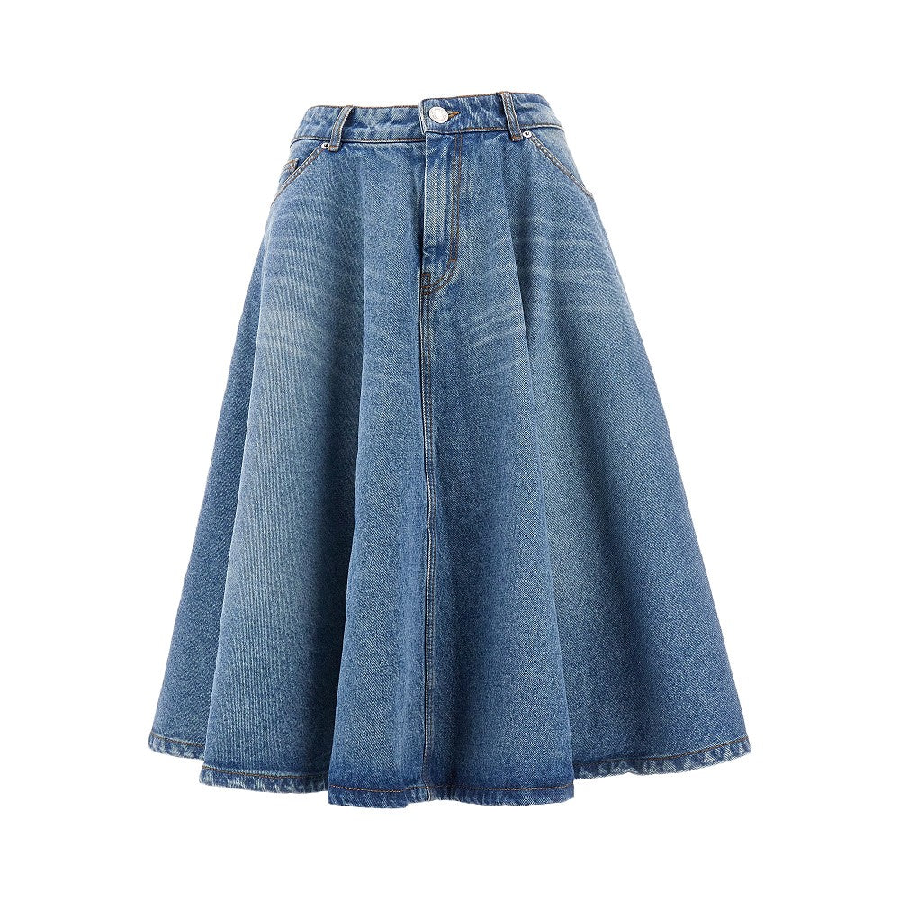 Gonna midi in denim