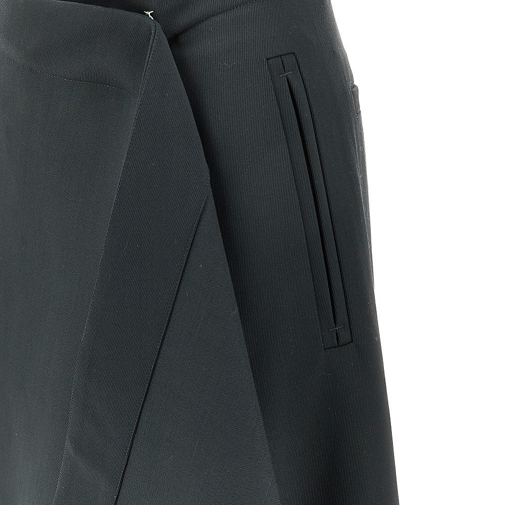 Wool wrap-around skirt