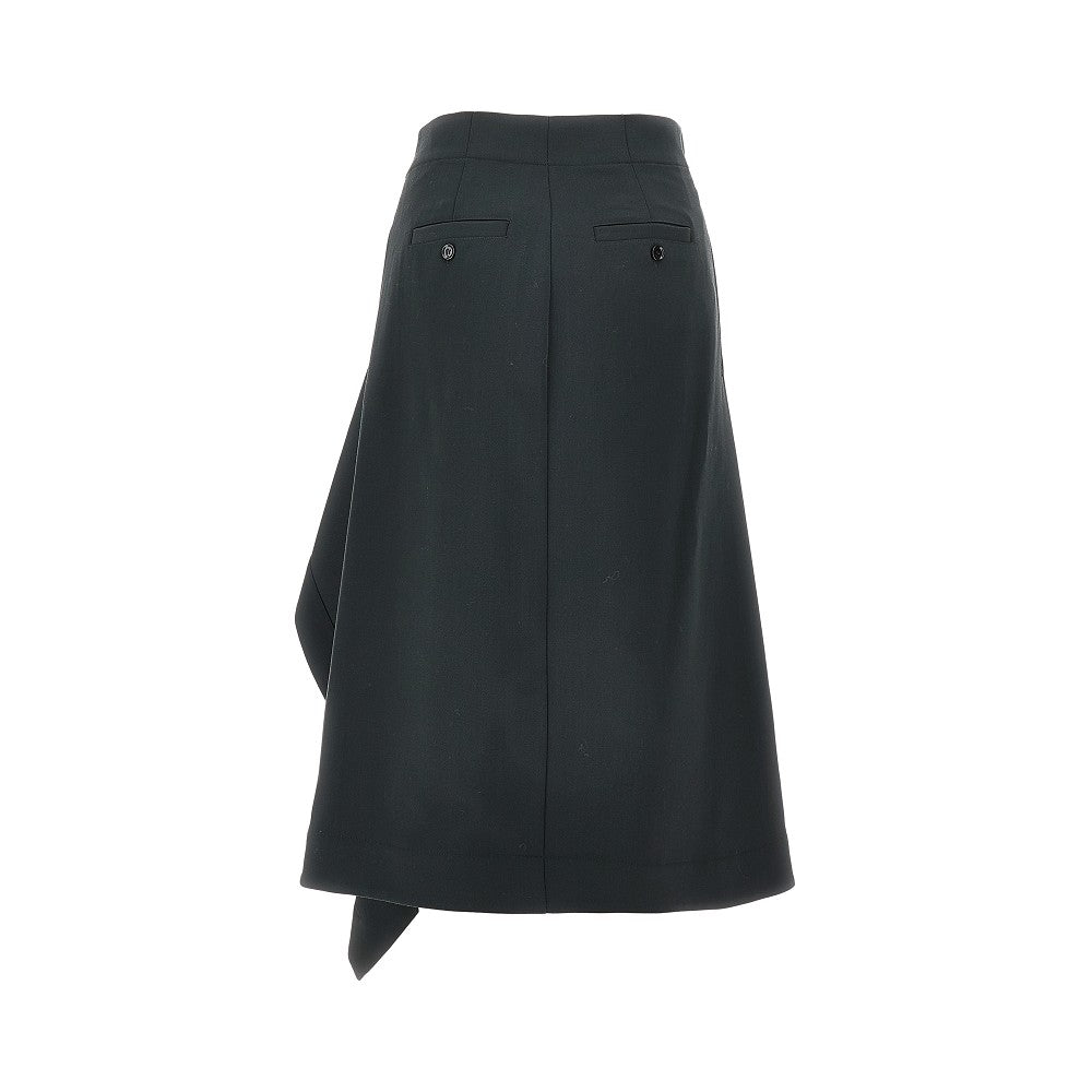 Wool wrap-around skirt