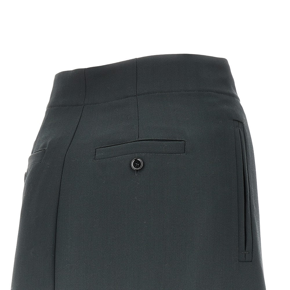 Wool wrap-around skirt