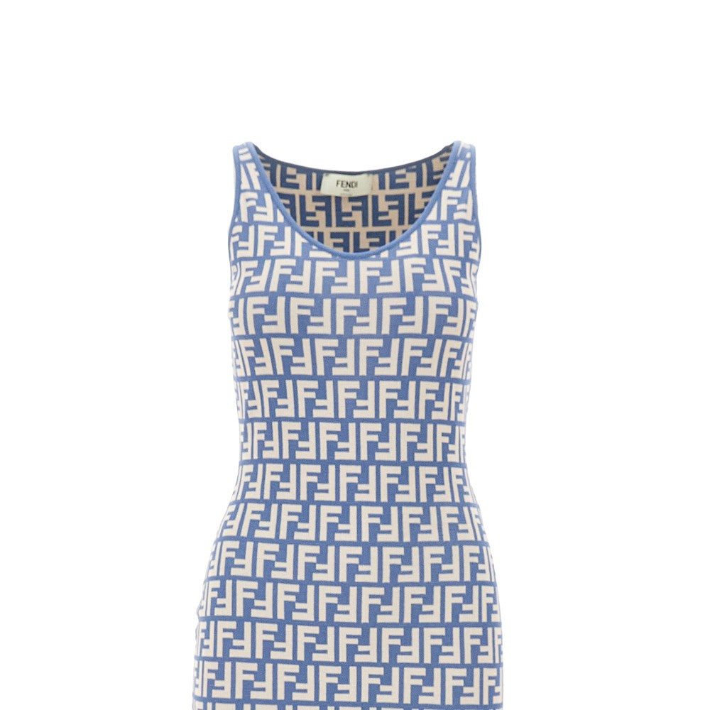 Abito longuette in maglia jacquard FF