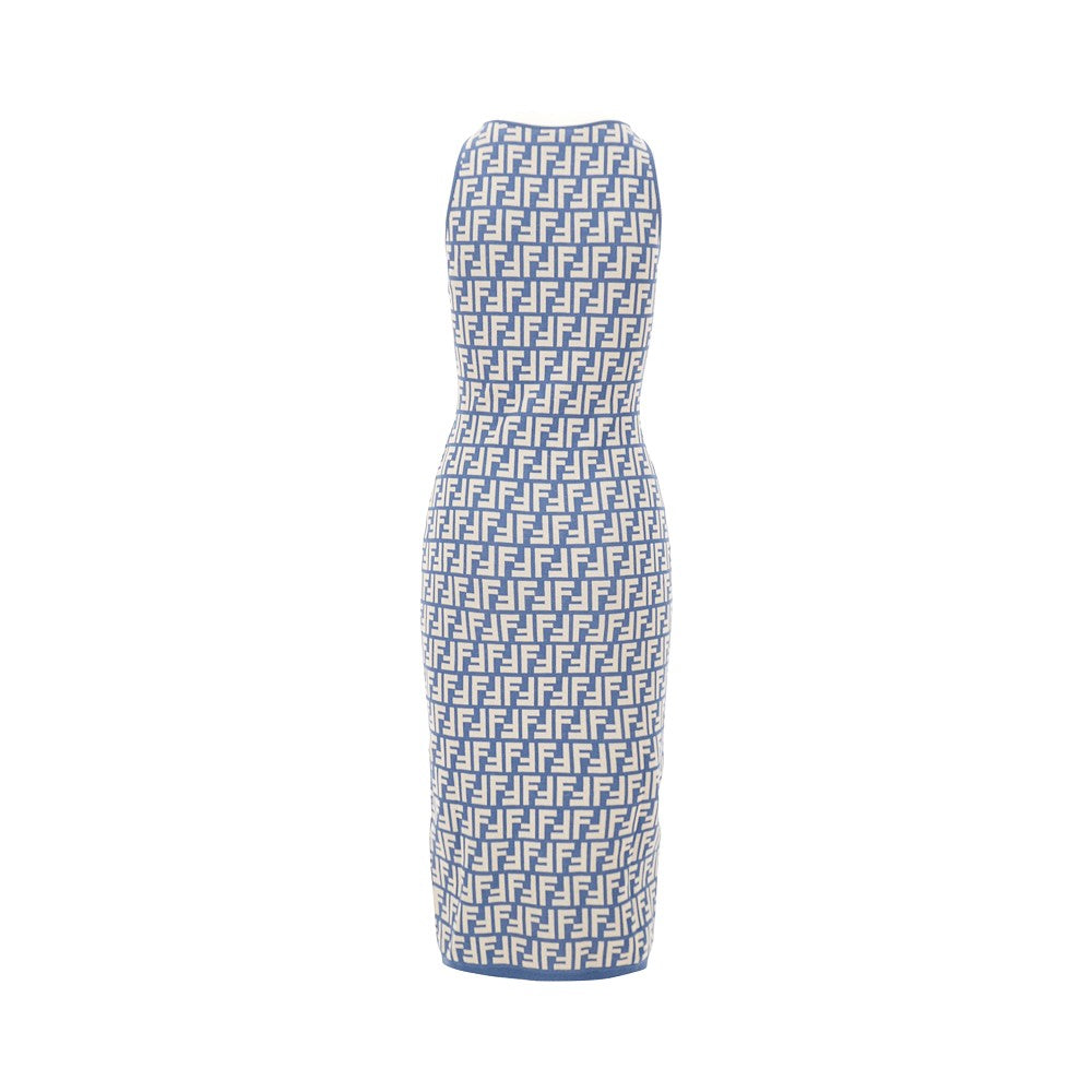 Abito longuette in maglia jacquard FF