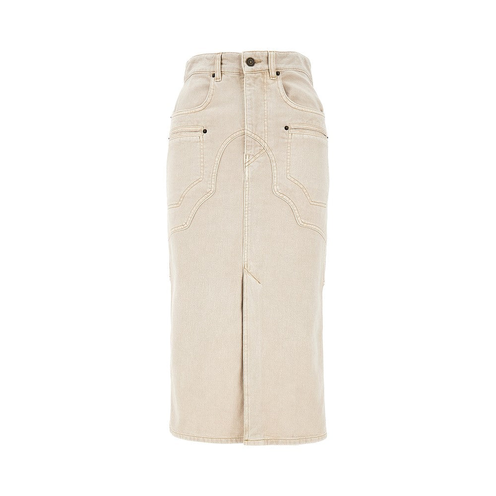 Gonna midi in denim 'Britt'