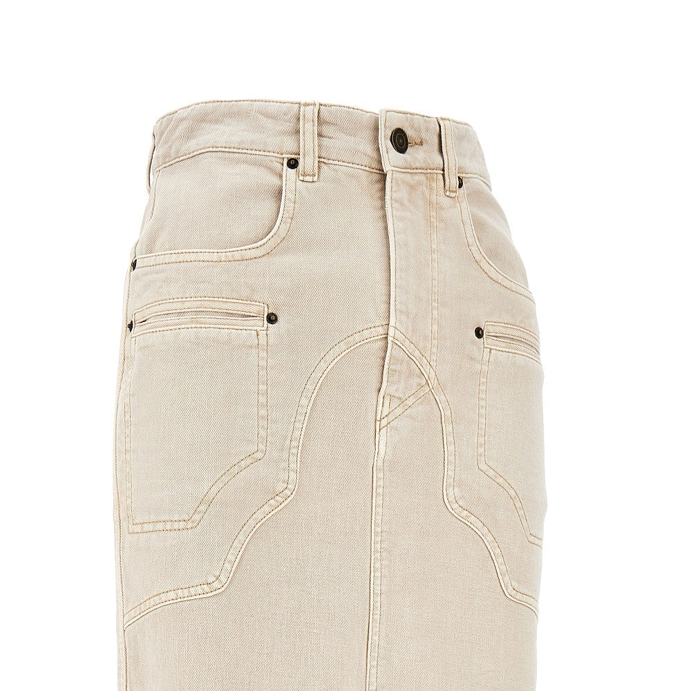 Gonna midi in denim 'Britt'