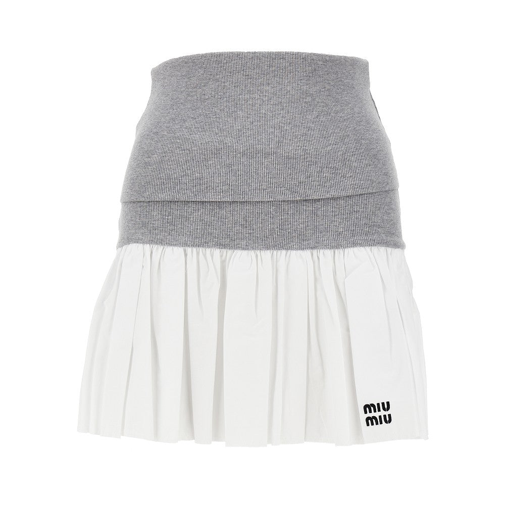 Mini gonna convertibile in popeline e jersey