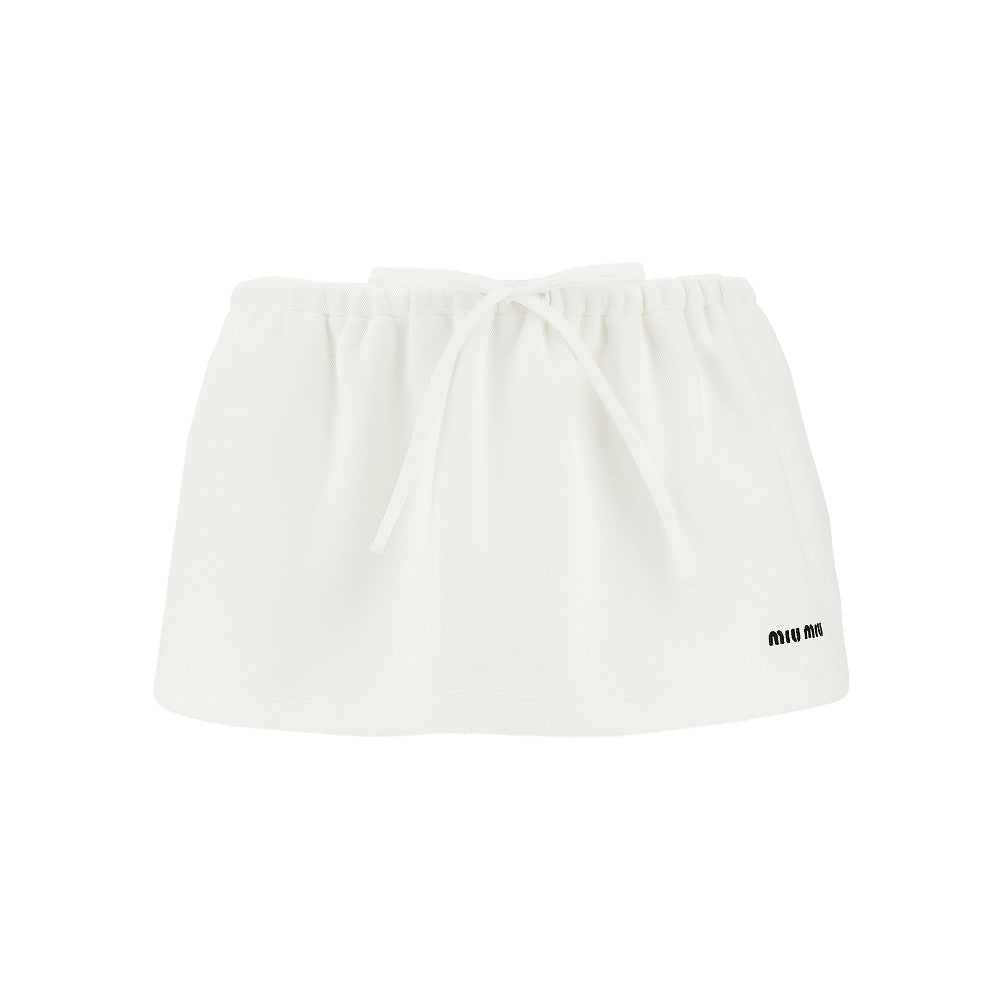 Bonded piquet mini skirt