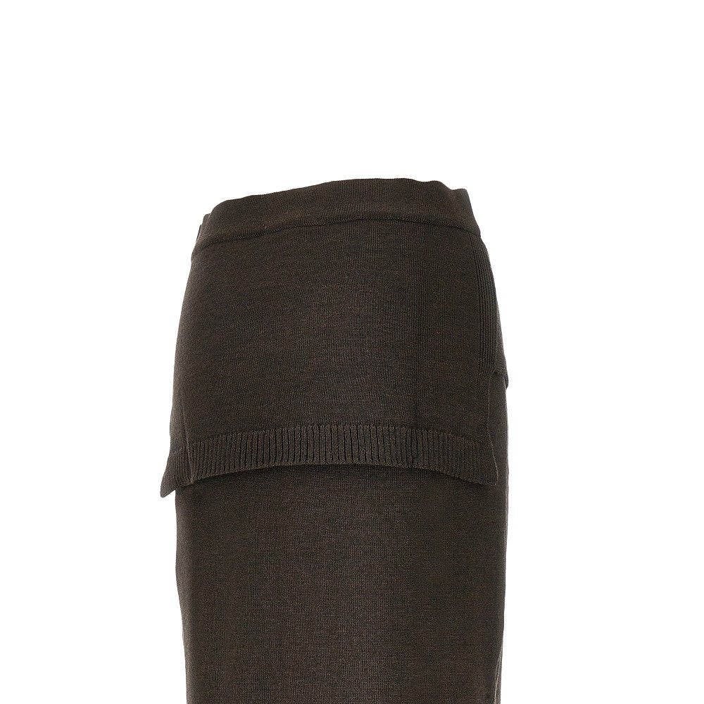 Trompe l'oeil knitted skirt