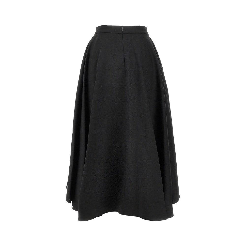 Wool barathea midi skirt