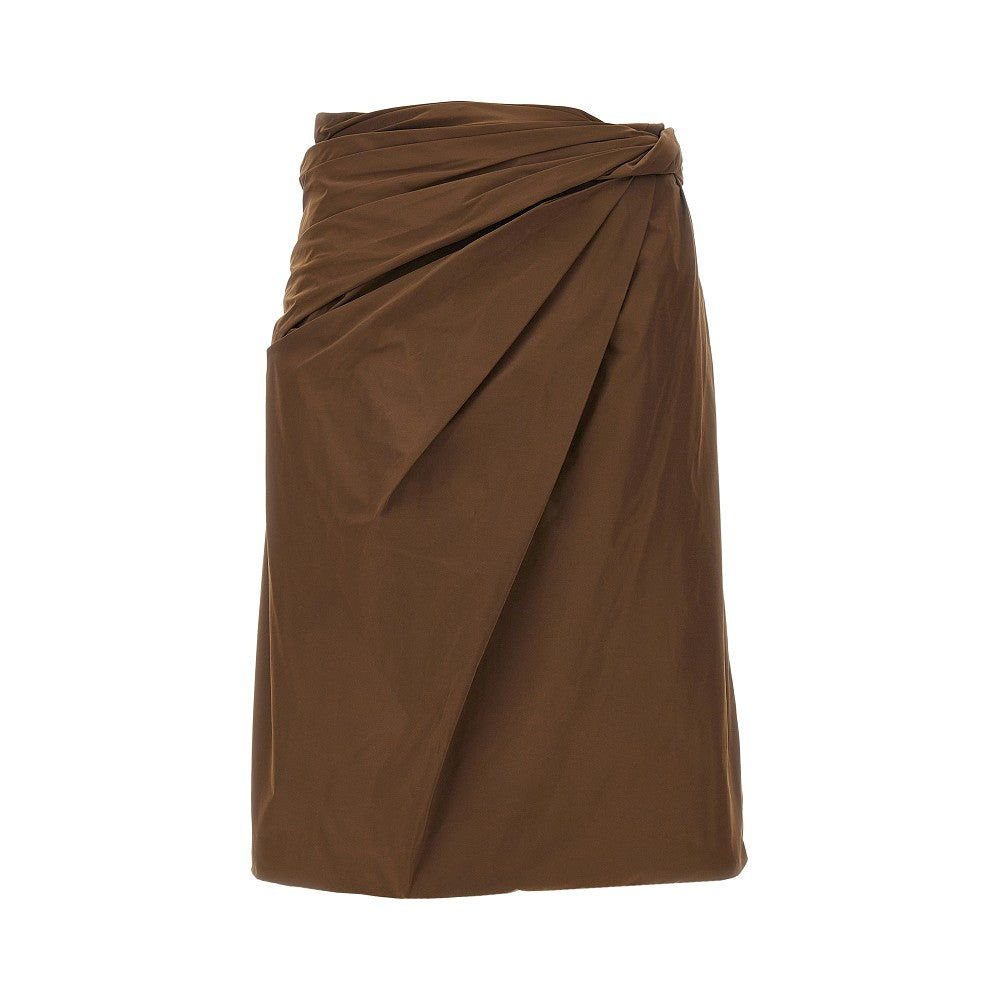 Gonna in nylon drappeggiato