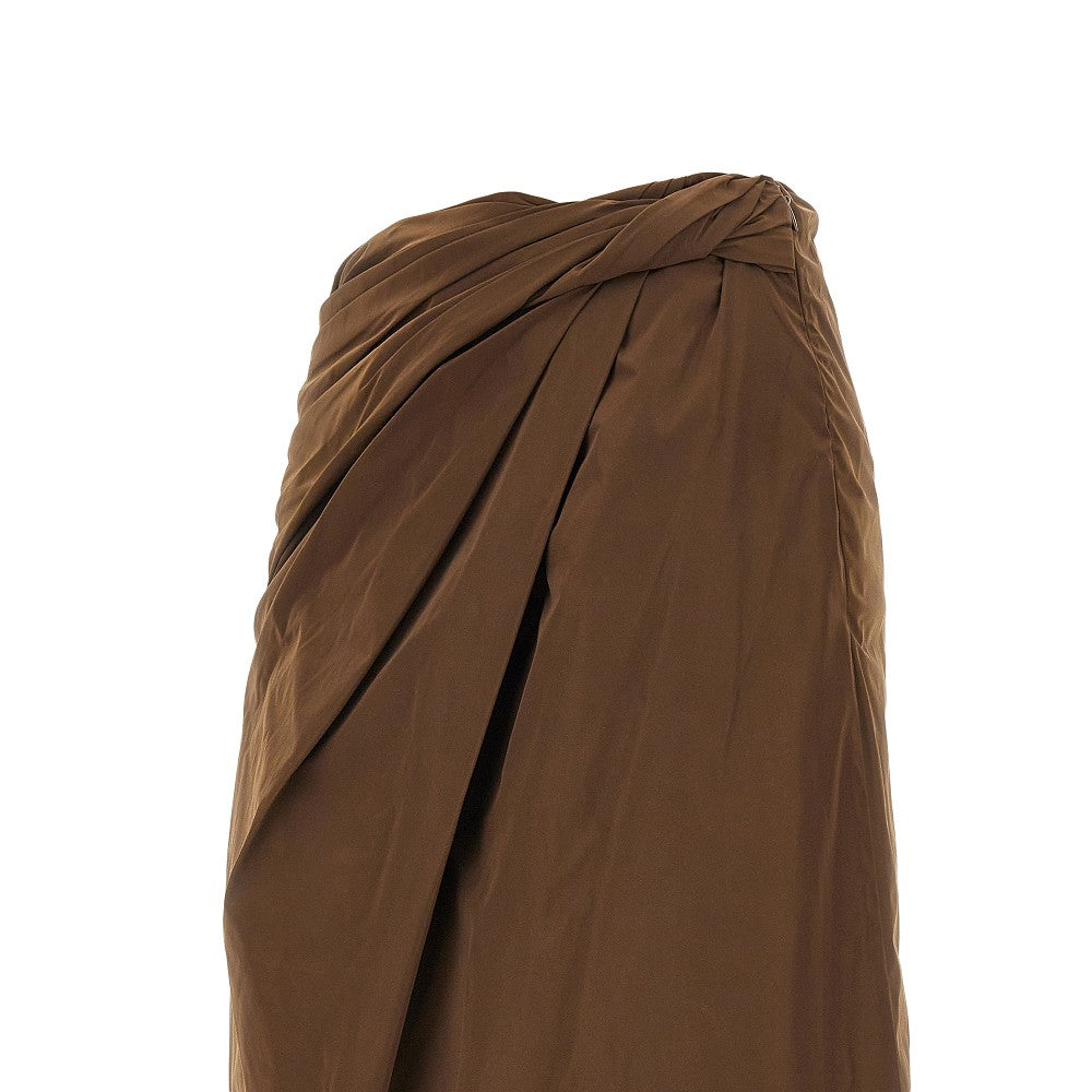 Gonna in nylon drappeggiato