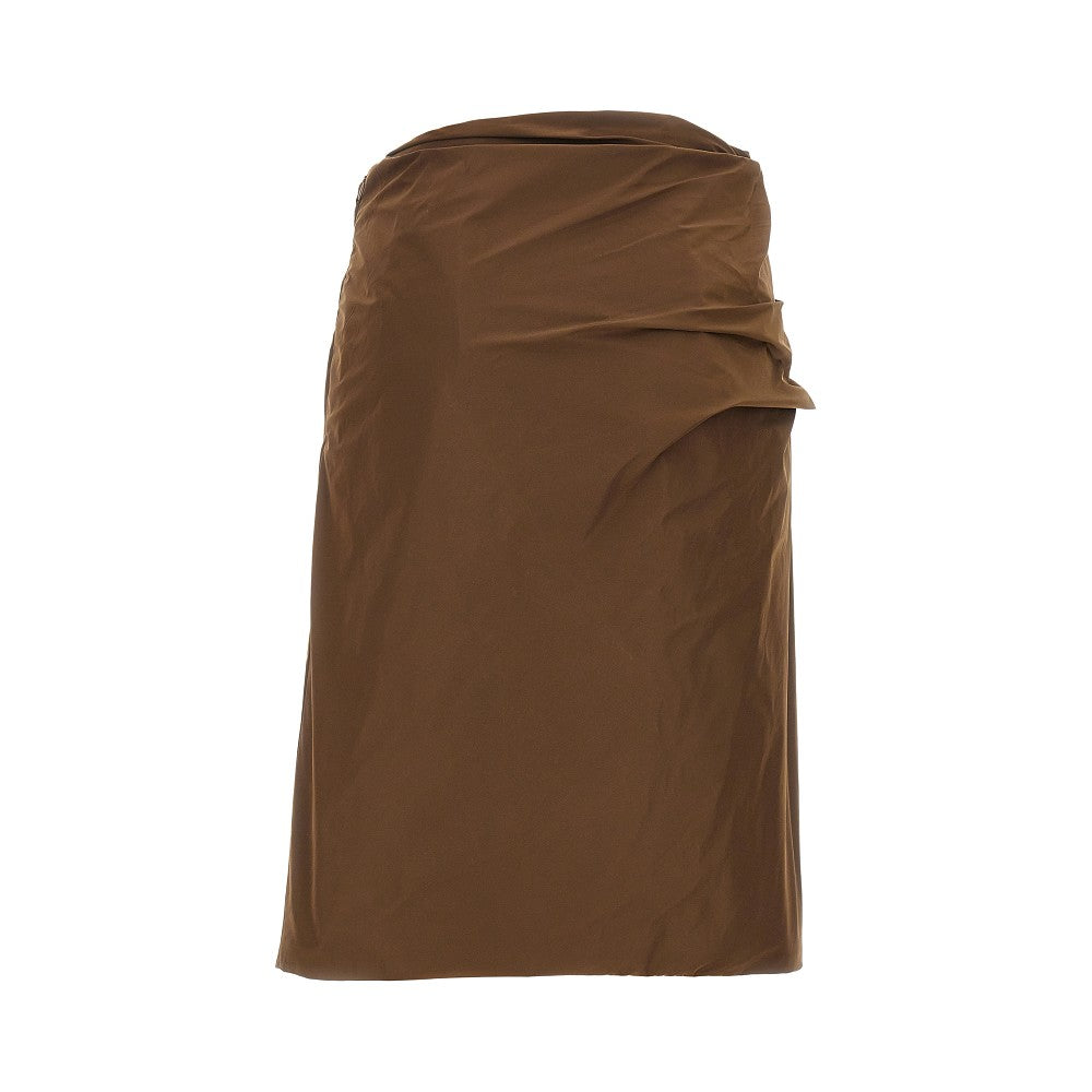 Gonna in nylon drappeggiato