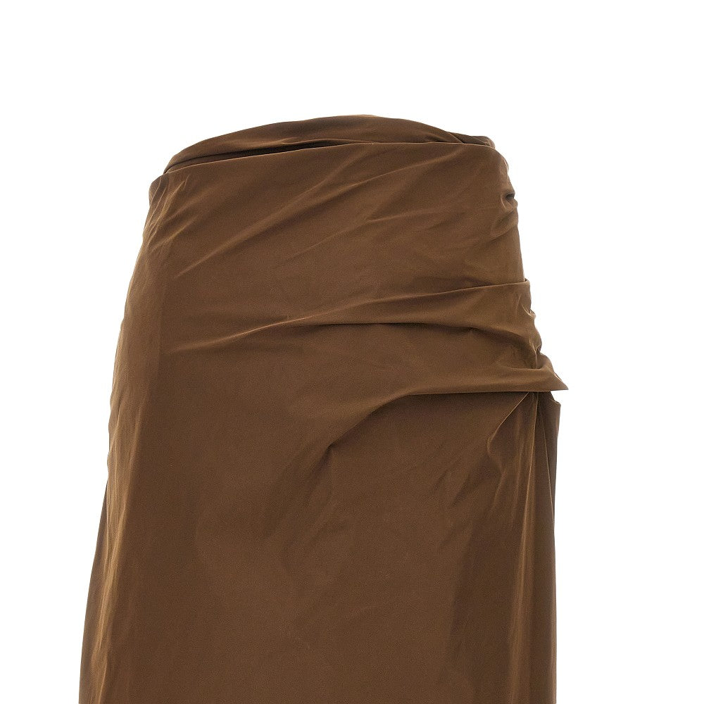 Gonna in nylon drappeggiato